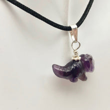 Load image into Gallery viewer, Purple Dinosaur Pendant Amethyst Triceratops Sterling Silver Pendant 509303AMS | 22x11x7.5mm (Triceratops), 6.8mm (Bail Opening), 1" (Long) | Purple - PremiumBead Alternate Image 6