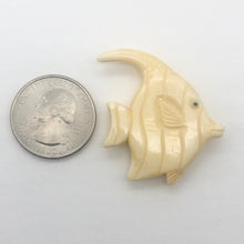 Load image into Gallery viewer, Waterbuffalo Bone Tropical Fish | 36.5x34x6mm | Cream | 1 Bead } - PremiumBead Alternate Image 5