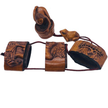Load image into Gallery viewer, Inro Signed Boxwood 3 Part Maiden and Frog Carved | 6" Long | Brown | 1 |