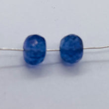 Load image into Gallery viewer, Tanzanite AAA Faceted 2.2ct Parcel Rondelle Beads | 5.5 to 6x4mm| Blue| 2 Beads