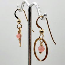 Load image into Gallery viewer, Rhodochrosite 14K Gold Filled Dangle Earrings | 2 1/4" Long | Pink |