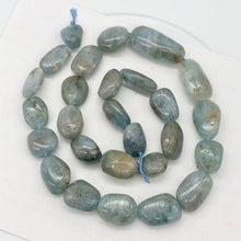 Load image into Gallery viewer, Natural Aquamarine Pebble Bead 16" Strand | 27 Beads | 25x12x10-14x10x7mm | - PremiumBead Primary Image 1