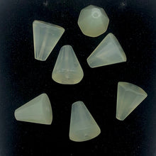Load image into Gallery viewer, Delicate Carved New Jade Cone Shaped Beads | 12x10mm | 7 Beads |