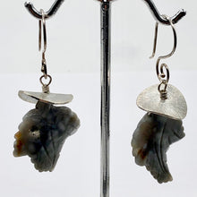 Load image into Gallery viewer, Ocean Jasper Sterling Silver Leaf Earrings | 2" Long | Seafoam Green | 1 Pair |