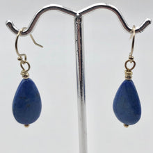 Load image into Gallery viewer, Blue Lapis Lazuli Earrings | 14k Gold Earrings | Handmade Jewelry - PremiumBead Alternate Image 4