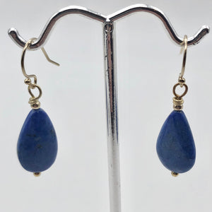 Blue Lapis Lazuli Earrings | 14k Gold Earrings | Handmade Jewelry - PremiumBead Alternate Image 4