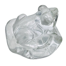Load image into Gallery viewer, Quartz Frog on Lilly Pad Carving | 30x45x45mm | Clear | 1 Figurine |