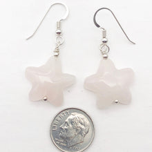 Load image into Gallery viewer, Carved Rose Quartz Starfish Sterling Silver Semi Precious Stone Earrings - PremiumBead Alternate Image 5