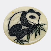 Load image into Gallery viewer, Koala Round Pendant Bead | 25x4mm | Black Green White | 1 Bead |