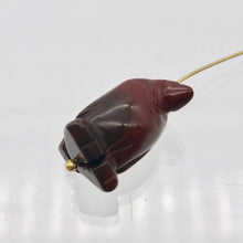 Load image into Gallery viewer, March of The Penguins 2 Carved Brecciated Jasper Beads | 21.5x12.5x11mm | Red - PremiumBead Alternate Image 5