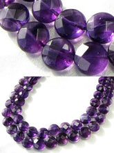 Load image into Gallery viewer, 3 Royal Natural 10mm Amethyst Coin 9431 - PremiumBead Primary Image 1