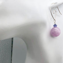 Load image into Gallery viewer, Kunzite Sterling Silver Drop Earrings | 1.5" | Lavender Silver | Earrings |