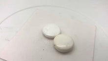 Load and play video in Gallery viewer, Simply Stunning 2 Natural 16mm White Agate Coin Focal Beads 8990