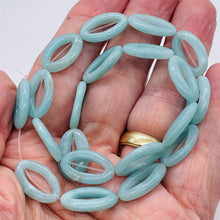 Load image into Gallery viewer, Picture Frame Amazonite 20x12 Oval Bead Strand 109368A