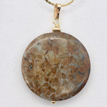 Load image into Gallery viewer, AutumnLeaves Druzy Ocean Jasper 14K Gold Filled Pendant | 30mm | 1 3/4" Long | - PremiumBead Primary Image 1