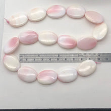 Load image into Gallery viewer, Conch Shell. Oval Half Strand | 25x18x6mm | Pink White | 8 Bead(s)