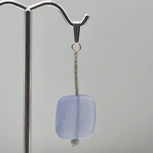 Load image into Gallery viewer, Blue Chalcedony Sterling Silver Drop Pendant | 1 3/4" Long |