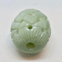 Load image into Gallery viewer, Basket Weave Carved 30x26mm Jade Barrel Bead 10798 | 30x26mm | Green - PremiumBead Alternate Image 2