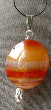 Load image into Gallery viewer, Natural Carnelian Agate Oval & Sterling Silver Pendant | 28x24.5x16mm | 2" Long - PremiumBead Alternate Image 8