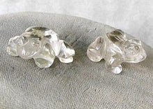 Load image into Gallery viewer, Prosperity 2 Hand Carved Clear Quartz Frog Beads | 20x18x9.5mm | Clear - PremiumBead Primary Image 1
