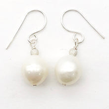 Load image into Gallery viewer, Pearl Dangle Sterling Silver Earrings |1.25" Long | Satin White |