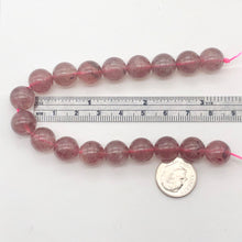 Load image into Gallery viewer, Strawberry Quartz w/Hematite Round | 11mm | Strawberry lilac | 36 Bead(s)