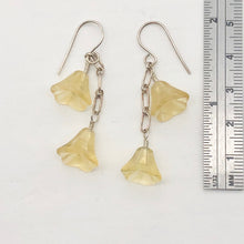 Load image into Gallery viewer, Fine Citrine Bell Flower Solid Sterling Silver Earrings 309242cts2