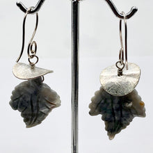 Load image into Gallery viewer, Ocean Jasper Sterling Silver Leaf Earrings | 2" Long | Seafoam Green | 1 Pair |