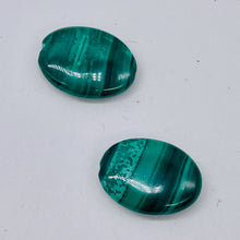 Load image into Gallery viewer, Natural Malachite Oval Coin Beads | Green | 18x13x4mm | 2 Beads |