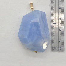 Load image into Gallery viewer, Blue Chalcedony 14K Gold Filled Faceted Crystal Pendant | 1 1/2" Long| Lavender|