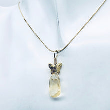 Load image into Gallery viewer, Glowing Golden Butterfly Citrine Nugget 14K Gold Filled Pendant | 1 3/8" Long |