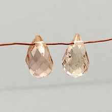 Load image into Gallery viewer, Imperial Topaz 1.4tcw Briolette | 5x4mm | Pink Orange | 2 Beads |