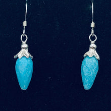 Load image into Gallery viewer, Charming Designer Natural Untreated Kingman Turquoise Earrings Sterling Silver - PremiumBead Alternate Image 2