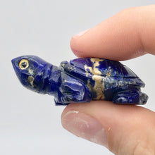 Load image into Gallery viewer, Natural Lapis Turtle Figurine or Pendant |40x21x13mm | Blue | 79.4 carats - PremiumBead Alternate Image 2