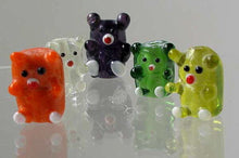 Load image into Gallery viewer, 5 Hand Made Glass Lampwork Teddy Bear Beads 007096 - PremiumBead Primary Image 1