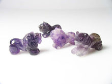 Load image into Gallery viewer, Roar 2 Carved Natural Amethyst Lion Beads | 18x18x7mm | Purple - PremiumBead Primary Image 1
