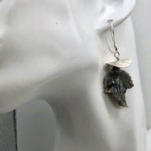 Load image into Gallery viewer, Ocean Jasper Sterling Silver Leaf Earrings | 2" Long | Seafoam Green | 1 Pair |