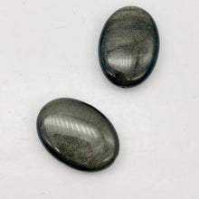 Load image into Gallery viewer, Gold Sheen Obsidian Oval | 25x17x7mm | Golden black | 2 Bead(s) |