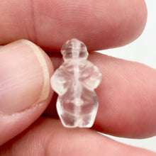 Load image into Gallery viewer, FERTILE! Carved Quartz Goddess of Willendorf Figurine | 20x10x9mm | Clear - PremiumBead Primary Image 1