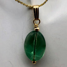 Load image into Gallery viewer, Natural Green Fluorite Pendant and Earrings Set with Gold Findings | 14K gf | - PremiumBead Alternate Image 4