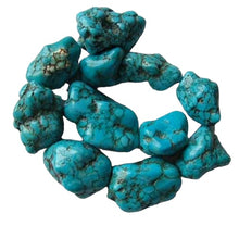 Load image into Gallery viewer, 53x33 to 27x25mm Turquoise Howlite Nugget Bead Strand 110170B