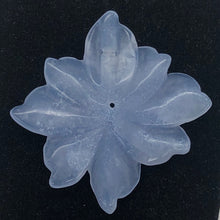 Load image into Gallery viewer, 41cts Exquisitely Hand Carved Blue Chalcedony Flower Pendant Bead - PremiumBead Alternate Image 5