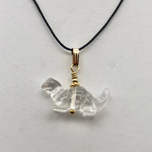 Load image into Gallery viewer, Diplodocus Dinosaur Quartz 14K Gold Filled Pendant 509259QZG - PremiumBead Primary Image 1