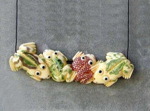 Load image into Gallery viewer, Carved Multi-Hue Frogs - Centerpiece Bead Pendant 4113 - PremiumBead Alternate Image 2