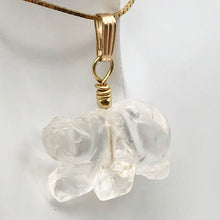 Load image into Gallery viewer, Carved Natural Quartz Bear and 14K Gold Filled Pendant 509252QZG - PremiumBead Primary Image 1