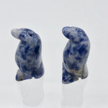 Load image into Gallery viewer, March of The Penguins 2 Carved Sodalite Beads | 21.5x12.5x11mm | Blue - PremiumBead Alternate Image 5