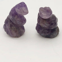 Load image into Gallery viewer, Charmer Carved Amethyst Snake Serpent Beads | 20x11x7mm | Purple