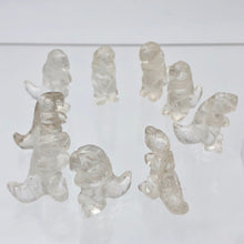 Load image into Gallery viewer, T-Rex Dinosaur 2 Carved Quartz Tyrannosaurus Rex Beads | 20x15x7mm | Clear - PremiumBead Alternate Image 10
