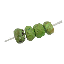 Load image into Gallery viewer, 2 Natural Gaspeite Faceted Roundel Beads 9183
