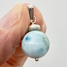 Load image into Gallery viewer, Hemimorphite Sterling Silver Pendant Round | 1" Long | Blue | 1 Pendant